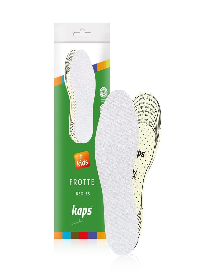 Kaps Best Extra Comfortable Shoe Insoles for Kids (Add On or Replacement Soles) - Shock And Sweat Absorbing Terry Cloth Frotte – Cut To Fit Cut To Size Frotte Kids Made In Europe - Image 4